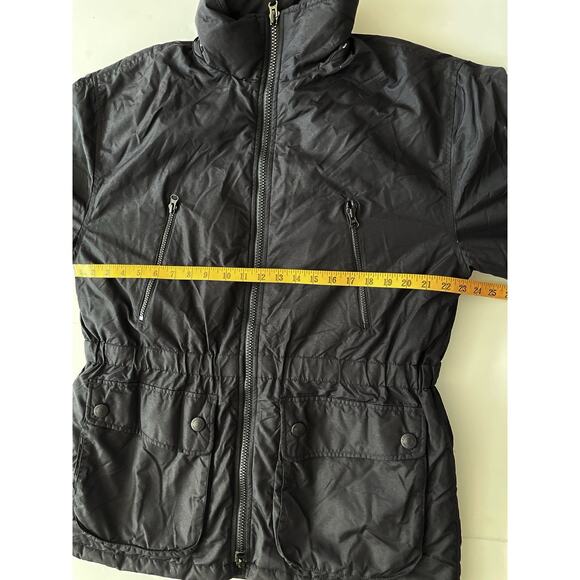 Eddie Bauer Down Jacket Women M Black Full Zip High Neck No Hood Warm - Picture 4 of 10